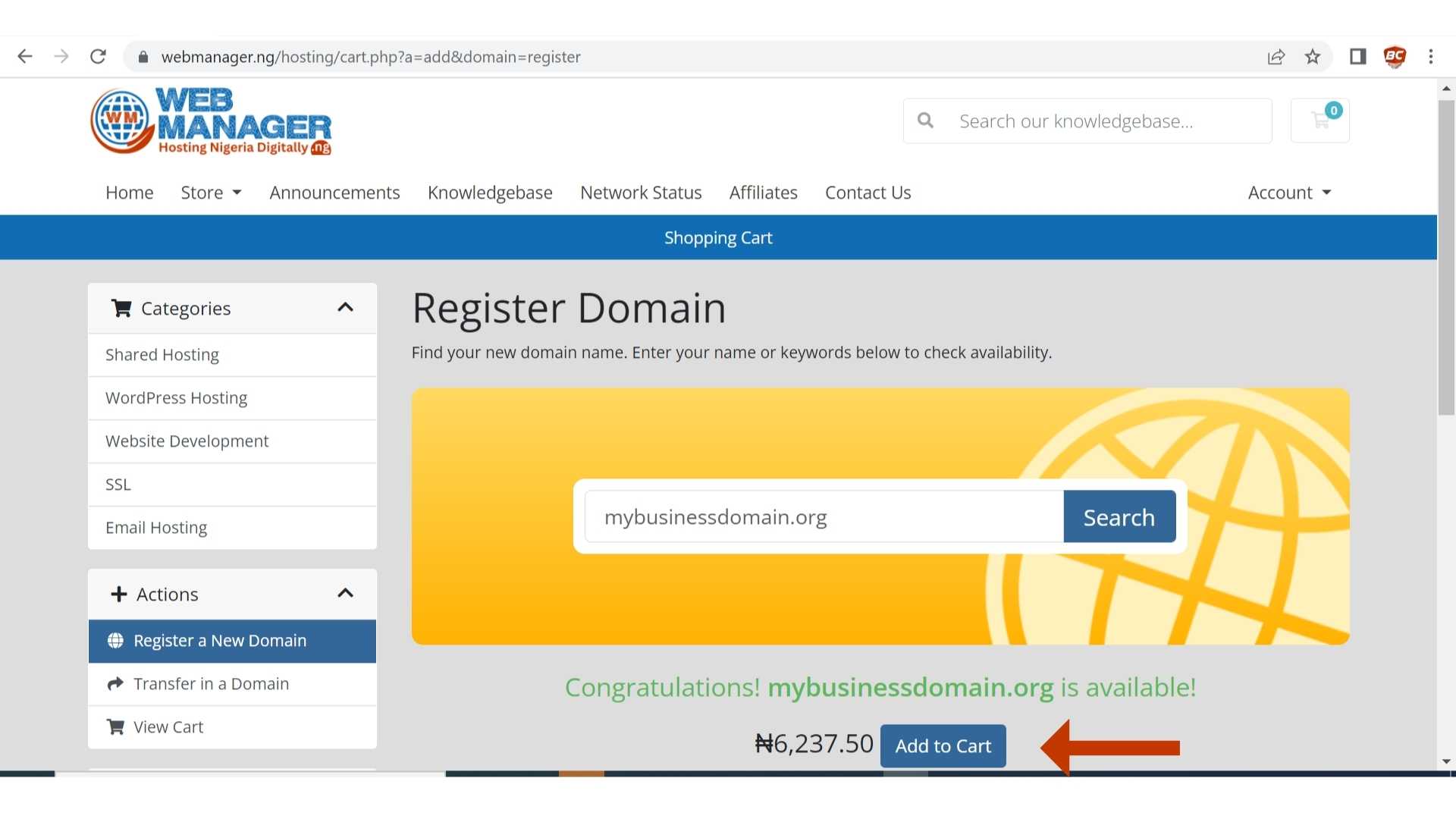 web manager domain 1