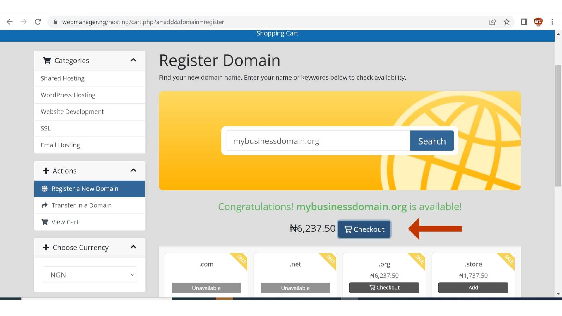 web manager domain 2