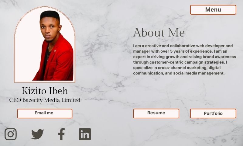 Kizito Ibeh CEO Bazecity Media