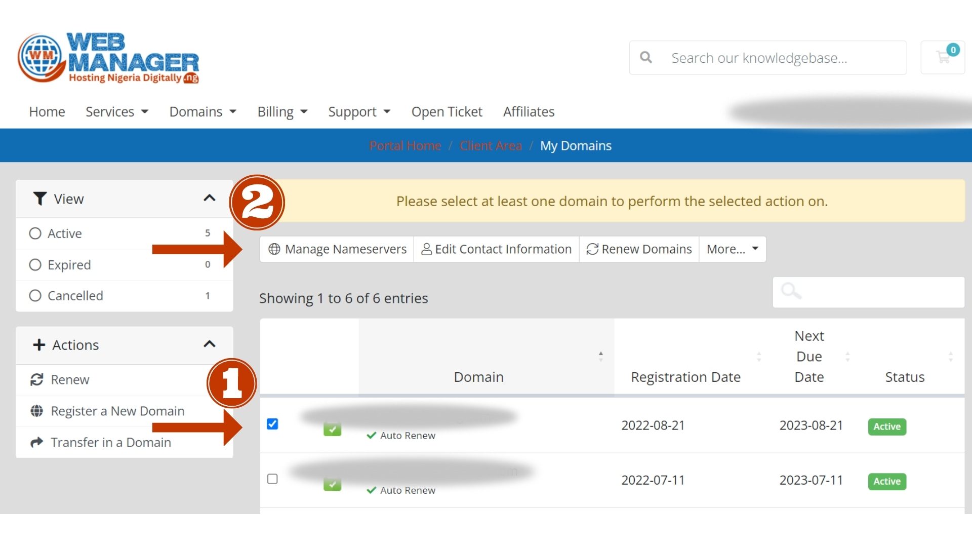 How to change your Domain Nameservers on your hosting account